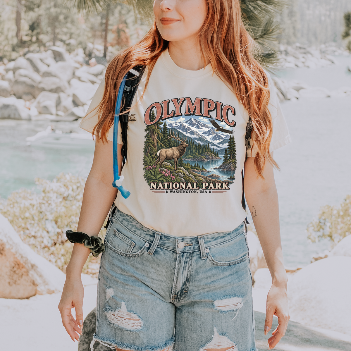 Olympic National Park Graphic Tee - Ivory