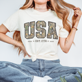 USA Camo Graphic Tee - Ivory