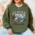 Glacier National Park Graphic Sweatshirt – Military Green
