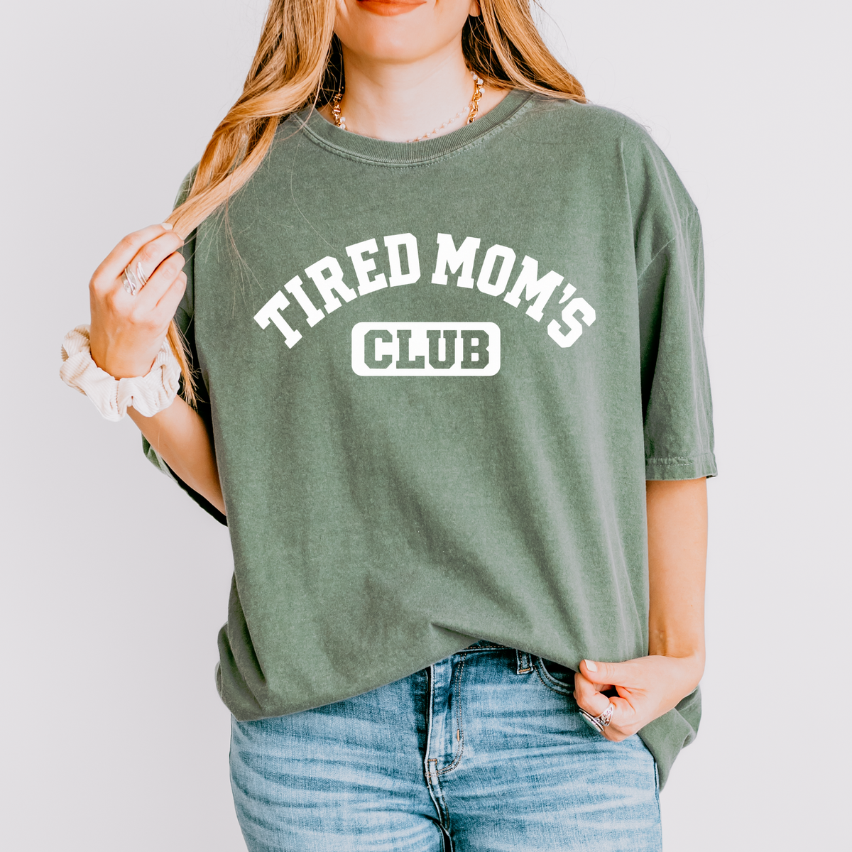 Tired Mom’s Club Graphic Tee - Moss