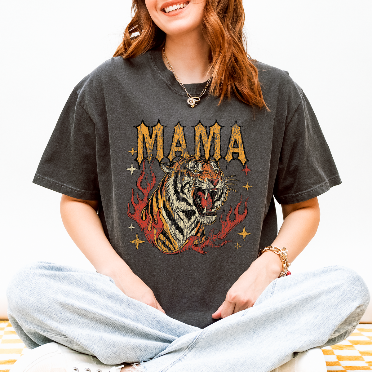Mama Tiger Graphic Tee - Pepper